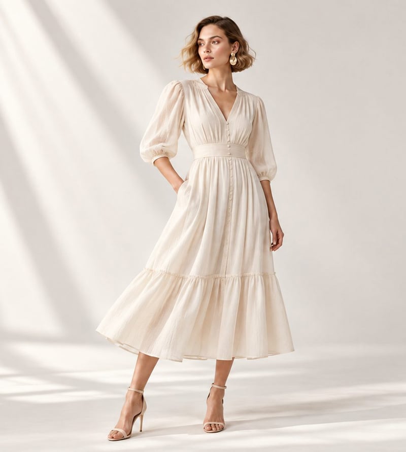 Premium woven dress by Lilian Apparel